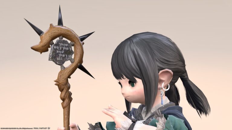 Conjurer Guild Master "E-Sumi-Yan"'s Wand / White Mage Weapon "Plundered Cane" Lalafell FF14 Blog Norirow Note 40