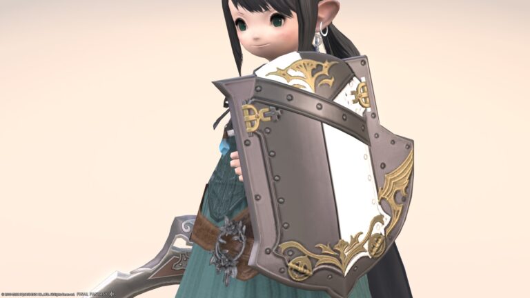 "Company Escutcheon" for fashionable shields, Paladins, White mage, and Black mage that can be equipped from Lv1 Lalafell FF14 Blog Norirow Note 41