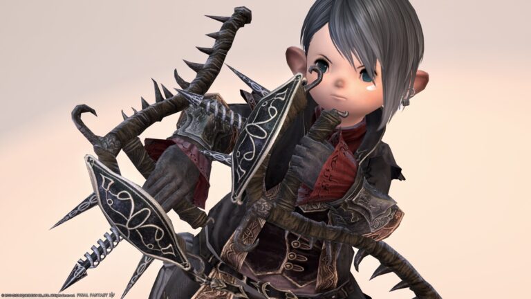 A cool and spiky monk fighting weapon "Augmented Cryptlurker's Tonfa" Lalafell FF14 Blog Norirow Note 34