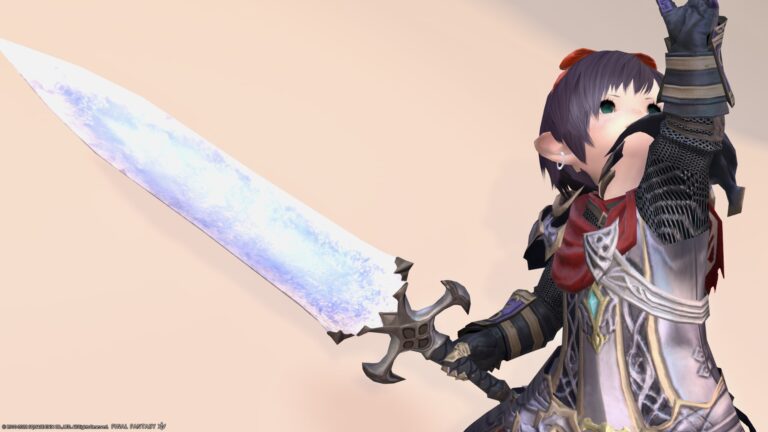 ナイトのゾディアックウェポン（ZW）前段階・白聖石のような美しい剣『未完のコルタナ』 ララフェル FF14ブログ Norirow Note 39