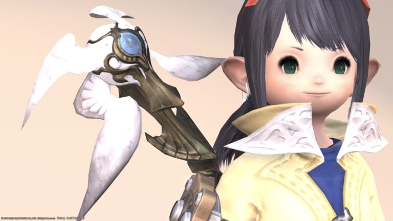 White Mage Zodiac Weapon (ZW) Pre-stage, petrified wood stone cane "Unfinished Thyrus" Lalafell FF14 Blog Norirow Note 32