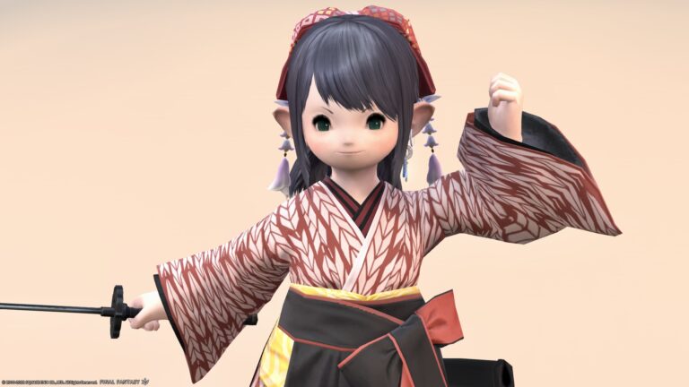 大正ロマンな可愛い和服の女学生服『東方女学生衣装セット』（ララフェル女子Ver.） ララフェル FF14ブログ Norirow Note 73