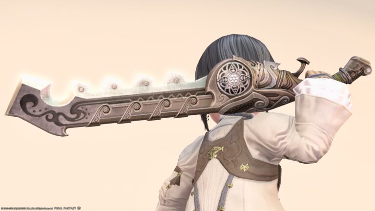 Ancient saw? The Qitana Ravel's Gunbreaker Weapon "Ravel Keeper's Sawback" Lalafell FF14 Blog Norirow Note 34