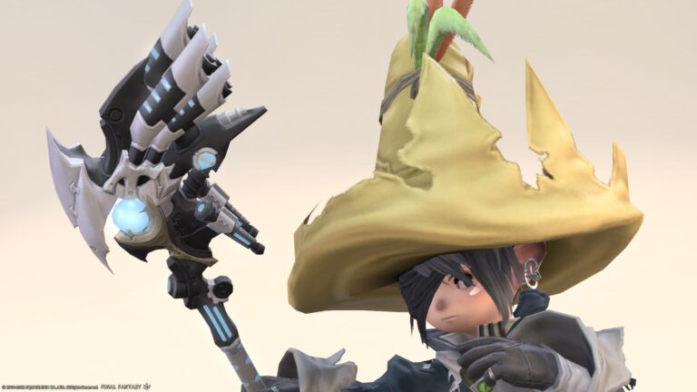 A little cyber and futuristic Dragoon spear "Augmented Lost Allagan Halberd" Lalafell FF14 Blog Norirow Note 30