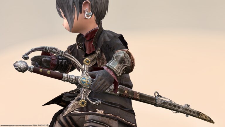 Antique and fashionable Western-style saber samurai weapon "Augmented Crystarium Samurai Blade" Lalafell FF14 Blog Norirow Note 51