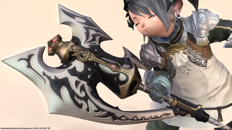 重厚な王冠斧・ドラゴンズエアリーの戦士武器『スケッキョルド』 ララフェル FF14ブログ Norirow Note 46