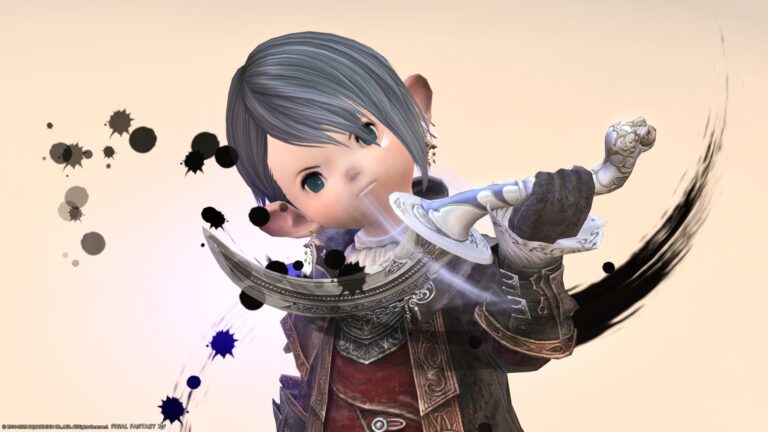 墨が舞い踊り稲妻が走る忍者の極白虎武器『白虎忍鎌【輝】』 ララフェル FF14ブログ Norirow Note 57