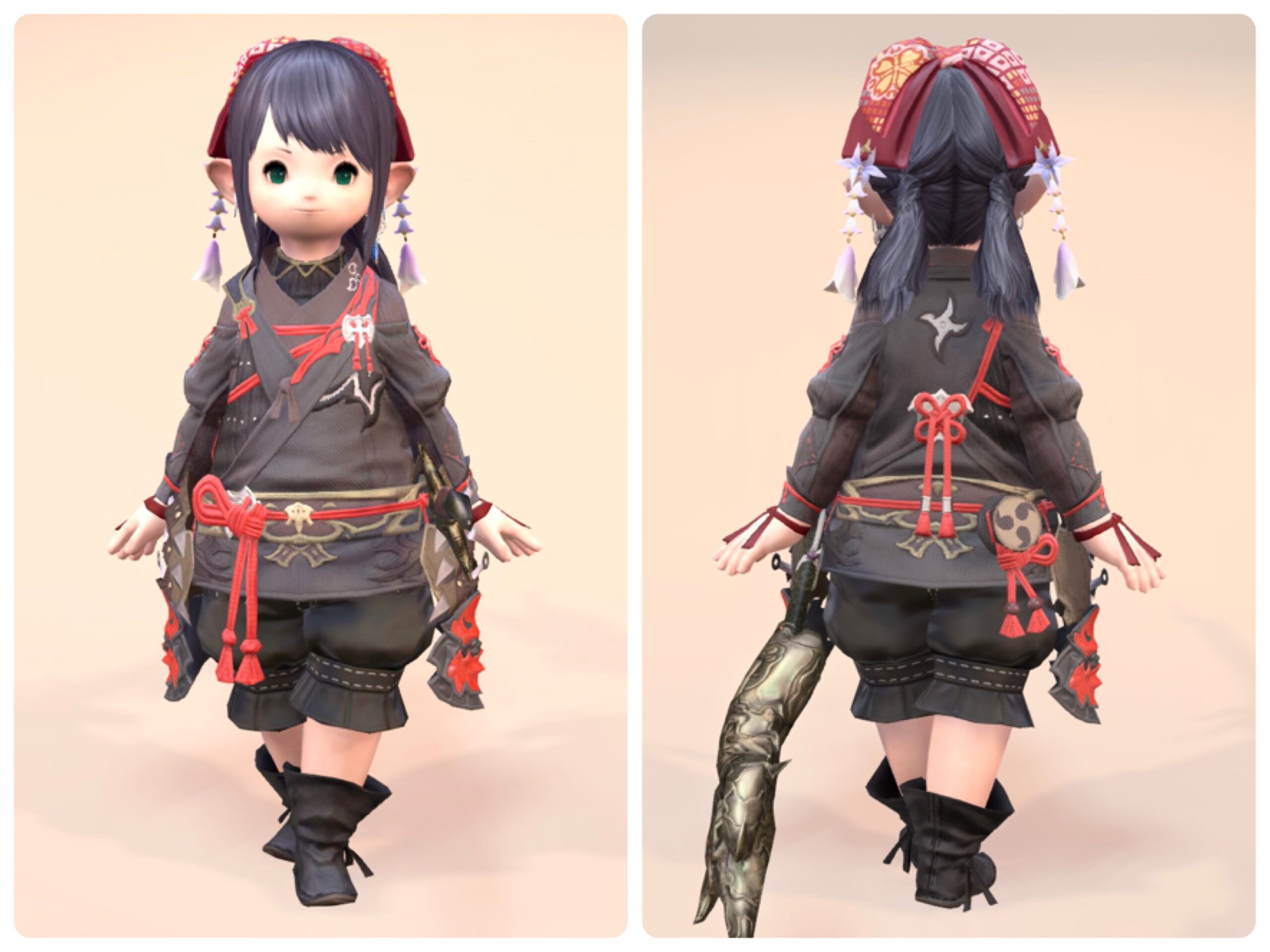 ミラプリ 可愛い くノ一 のようなお侍さんコーディネート Norirow Note エオルゼア戦記 In Ff14