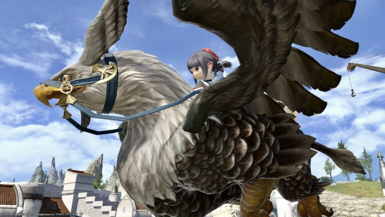 Mount Griffin with eagle head and lion body (Heavensward digital upgrade bonus) Lalafell FF14 Blog Norirow Note 39