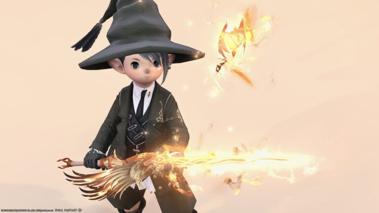 炎の羽根が舞い散る東洋風レイピア・赤魔道士武器『朱雀細剣【輝】』 ララフェル FF14ブログ Norirow Note 66