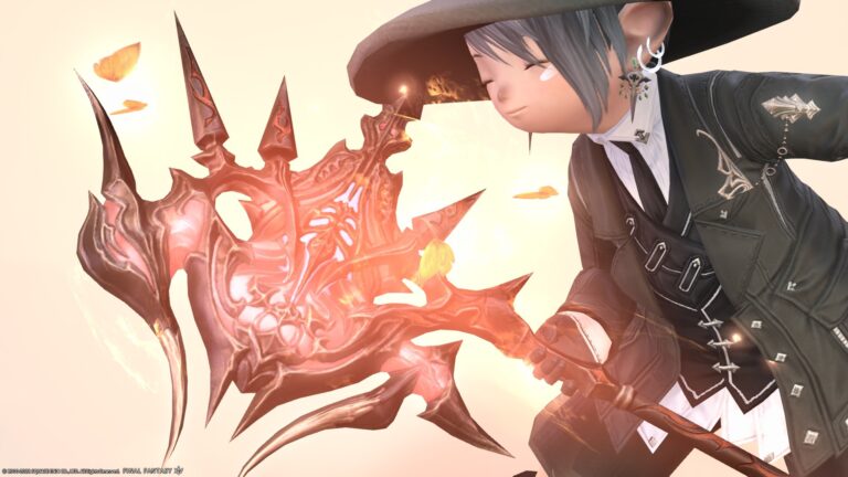 Antique warrior axe with beautiful blue light "Hive Battleaxe" Lalafell FF14 Blog Norirow Note 25