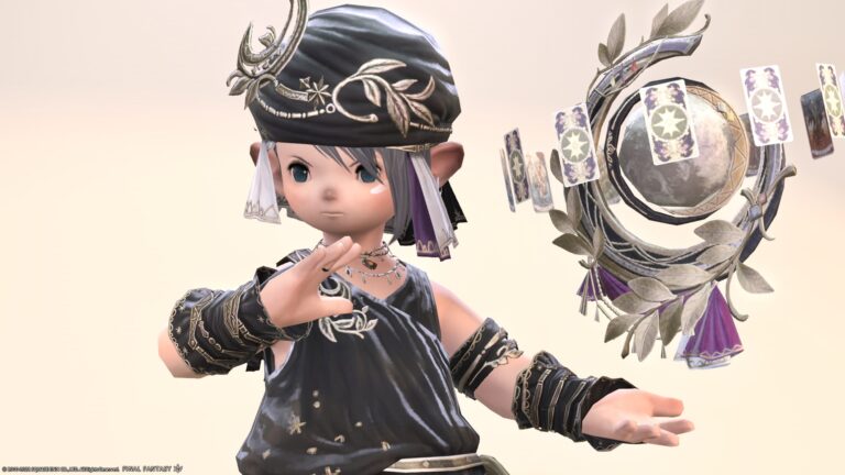 Astrologian's AF5 Weapon - A laurel globe bearing the name of the Moon Goddess "Diana" Lalafell FF14 Blog Norirow Note 26