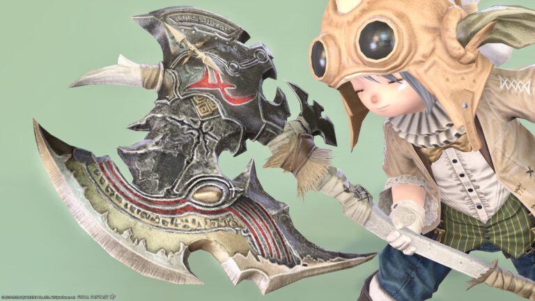 Warrior's Manderville weapons (MW) Stage 1 "Manderville Axe" Lalafell FF14 Blog Norirow Note 30