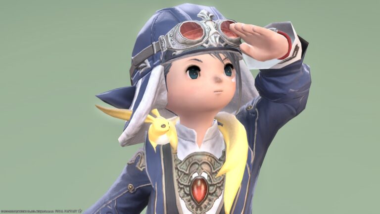 [Glamour] I couldn't become Nausicaä, a pilot-style costume with a blue robe Lalafell FF14 Blog Norirow Note 34