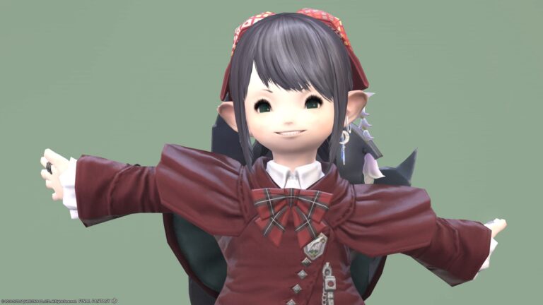 【ミラプリ】ノリコちゃんのタンク用シャーレアン魔法大学制服コーデ ララフェル FF14ブログ Norirow Note 40