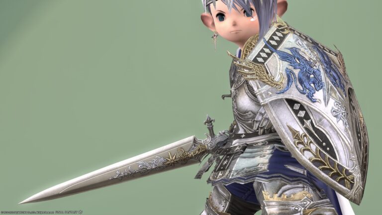 Paladin's Manderville Weapon Stage 2 / Glowing red "Amazing Manderville Sword & Kite Shield" Lalafell FF14 Blog Norirow Note 25