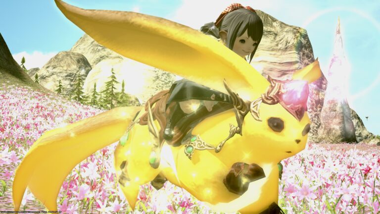 黄色いカーバンクルの可愛いマウント『カーバンクル・シトリン』 ララフェル FF14ブログ Norirow Note 63