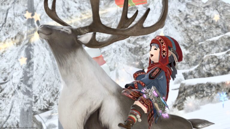 可愛いトナカイの星芒祭マウント『ミラージュ・ブリッツェン』 ララフェル FF14ブログ Norirow Note 38