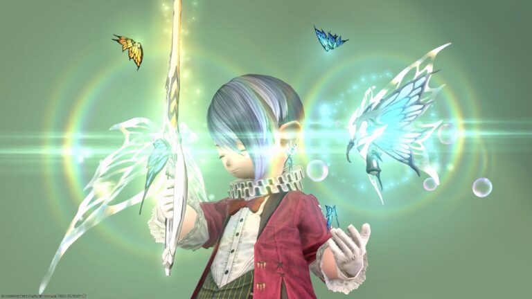 蝶と泡と虹が舞い踊る赤魔道士のティターニア武器『フェアリーキングレイピア』 ララフェル FF14ブログ Norirow Note 41