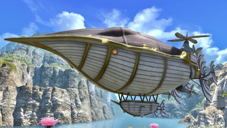 FF6セッツァーの飛空艇・ゴールドソーサー４人乗りマウント『ブラックジャック号』 ララフェル FF14ブログ Norirow Note 40