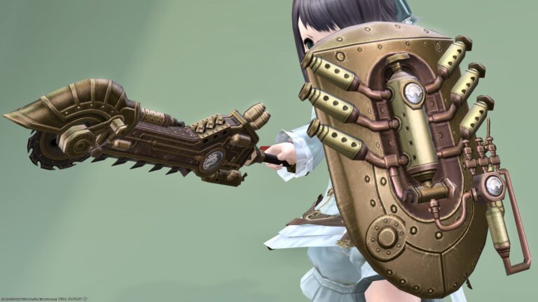 ちょっぴり蒸気的な回転ノコギリ型ナイト武器『コンドライト・マジテックソード＆シールド』 ララフェル FF14ブログ Norirow Note 48