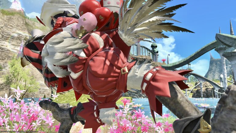 Exceptionally cute Valentione chocobo armor “Authentic Paramour Barding ...