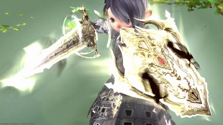 Paladin's Zodiac Weapon final stage Shining legendary sword "Excalibur Zeta & Aegis Shield Zeta" Lalafell FF14 Blog Norirow Note 37