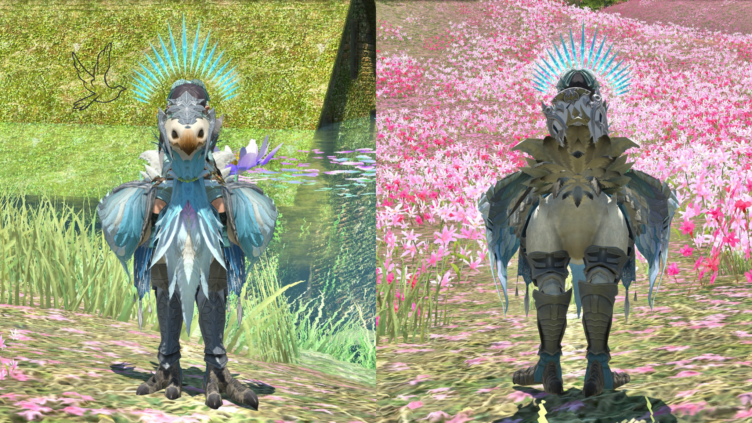 Hydaelyn’s divinely adorable chocobo armored “Barding of Divine Light