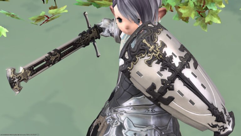 Paladin's Eureka Weapon third form, cross-shaped "Elemental Sword & Elemental Shield" Lalafell FF14 Blog Norirow Note 77