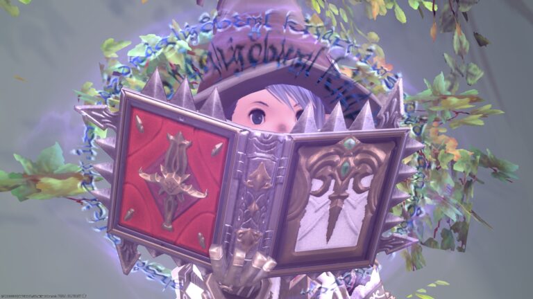 Thwomp book? Scholar's weapon with rotating magic circle "Book of Diamonds" Lalafell FF14 Blog Norirow Note 37