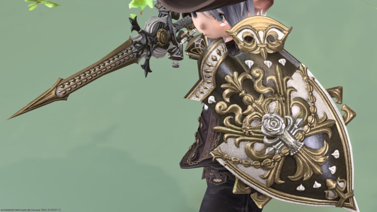 仮面舞踏会っぽいゴールドアクセなナイト武器『ディアドコス・ソード＆シールド』 ララフェル FF14ブログ Norirow Note 46