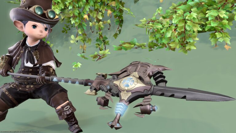 A little cyber and futuristic Dragoon spear "Augmented Lost Allagan Halberd" Lalafell FF14 Blog Norirow Note 32