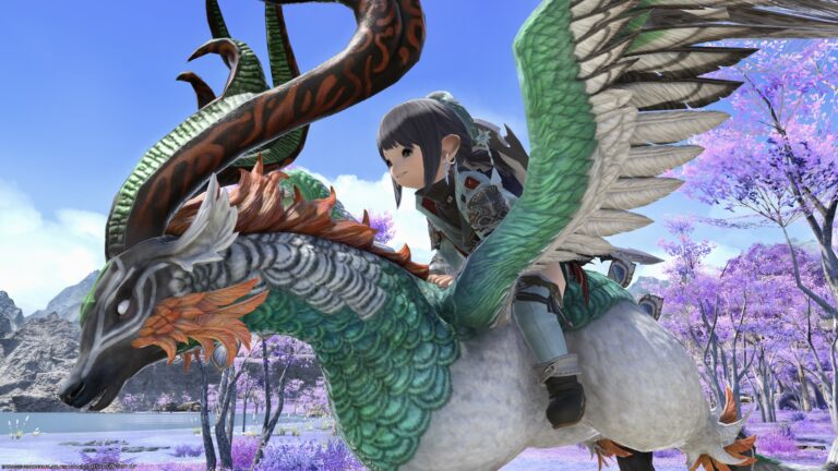 煌びやかな羽根の孔雀鹿な鳥マウント『アルコノスト』(地図G14) ララフェル FF14ブログ Norirow Note 38