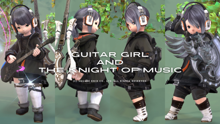 【ミラプリ】「ギター少女ノリコ」と「音楽の騎士ノリロゥ」（ヘッドホン装備アレンジコーデ） ララフェル FF14ブログ Norirow Note 35