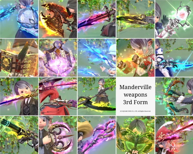Summary of all four stages of Monk's Manderville Weapon (MW)! Lalafell FF14 Blog Norirow Note 32