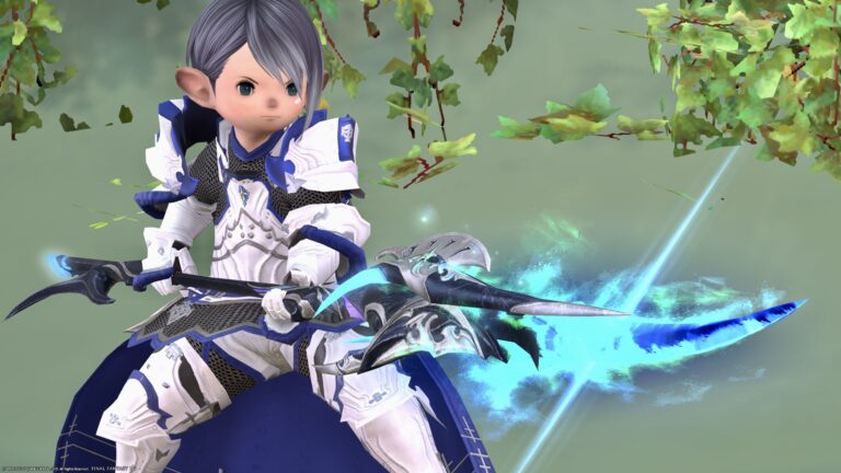 Dragoon's MW 3rd stage: Blue shining halberd "Majestic Manderville Spear" Lalafell FF14 Blog Norirow Note 36