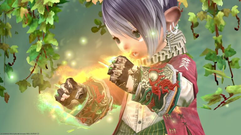 Monk's MW 3rd stage, glowing fist full of fighting spirit "Majestic Manderville Fists" Lalafell FF14 Blog Norirow Note 34