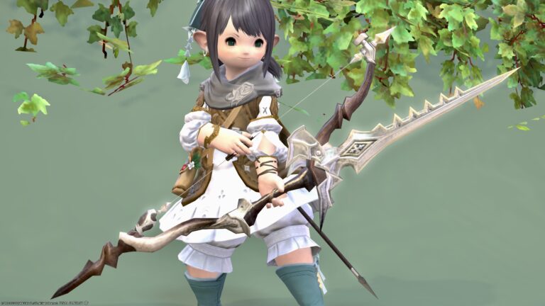 ワイルドでカッコいい吟遊詩人の初期頃の弓『マーシャルボウ』 ララフェル FF14ブログ Norirow Note 29