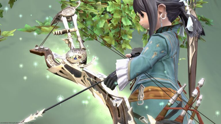 吟遊詩人のEW第2形態・タンポポの綿毛が舞うように光るアンティーク弓『フェイルノート・アネモス』 ララフェル FF14ブログ Norirow Note 79