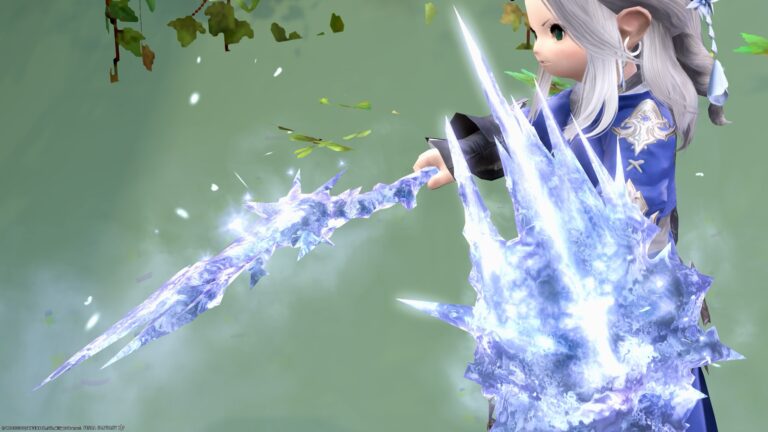 Fantastic sword and shield /Paladin weapon generates diamond dust “Shiva's Diamond Brand & Shield” Lalafell FF14 Blog Norirow Note 62