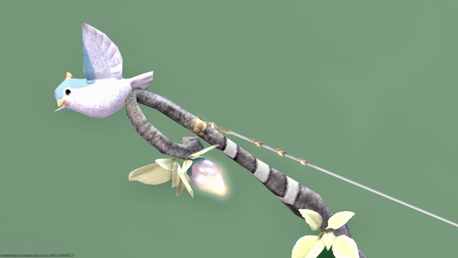 The birdhouse and blue bird are so cute! Bard Weapon “Bluebird's