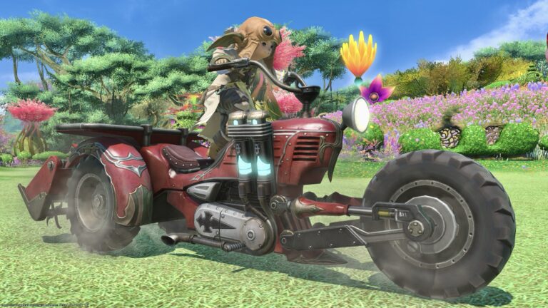 Beautiful three-wheeled tractor that looks like a classic American motorcycle "Garlond GL-IIT" (Lalafell Ver.) Lalafell FF14 Blog Norirow Note 42