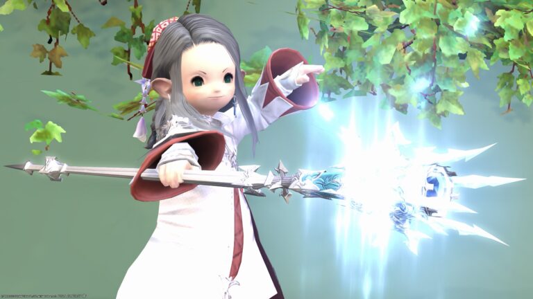 The glittering sacred White Mage weapon of the Knights of Round "Cane of the Round" Lalafell FF14 Blog Norirow Note 43