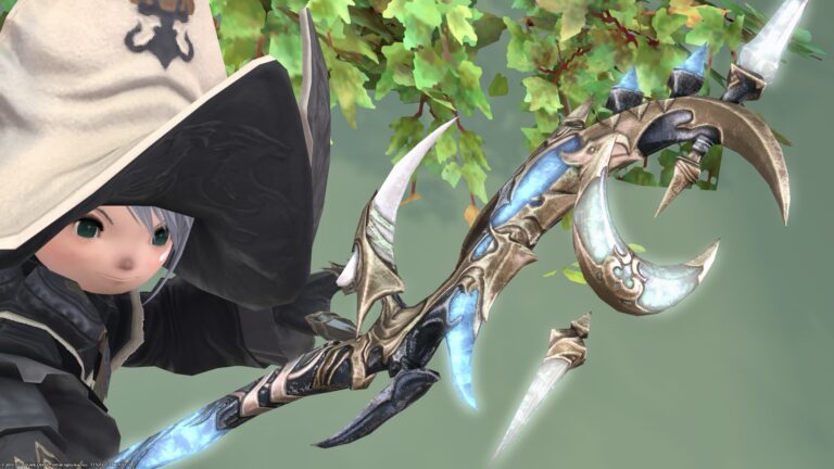 三日月のガラス細工っぽい綺麗な賢者武器『ルナエンヴォイ・ウィング』 ララフェル FF14ブログ Norirow Note 31