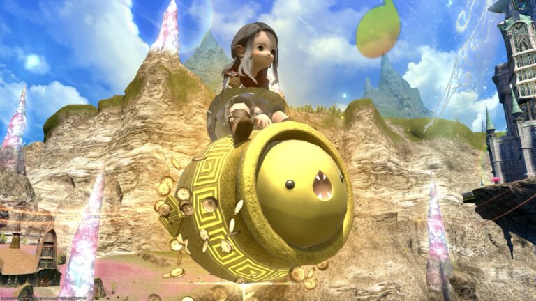 Mysterious golden shining Great Vessel / Expensive mount “Resplendent Vessel Of Ronka” Lalafell FF14 Blog Norirow Note 29