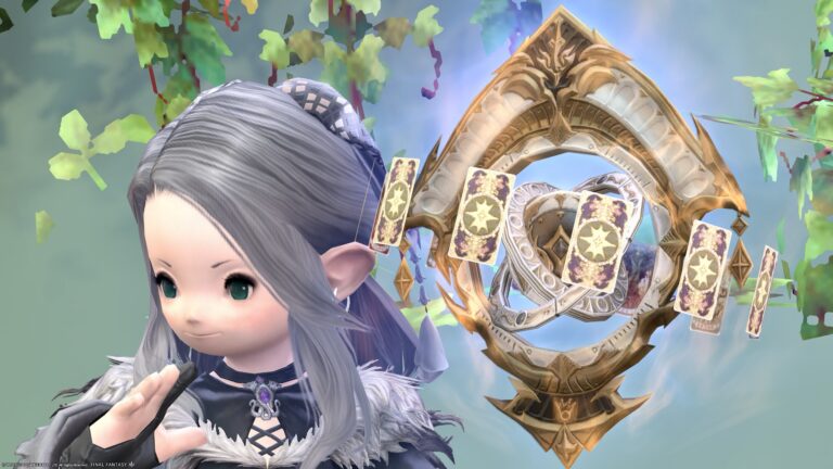 Rhalgr the Destroyer's fiery Astrologian's glowing weapon, "Sirius" Lalafell FF14 Blog Norirow Note 36