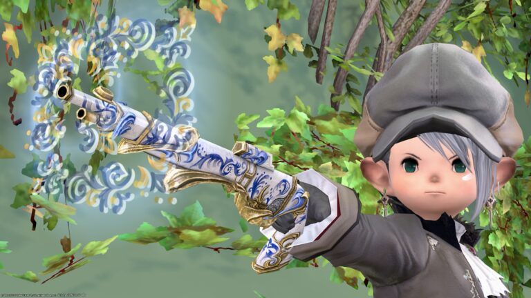 “Vitória do Povo” is a ceramic Machinist’s gun with a tile painting that stands out. Lalafell FF14 Blog Norirow Note 34