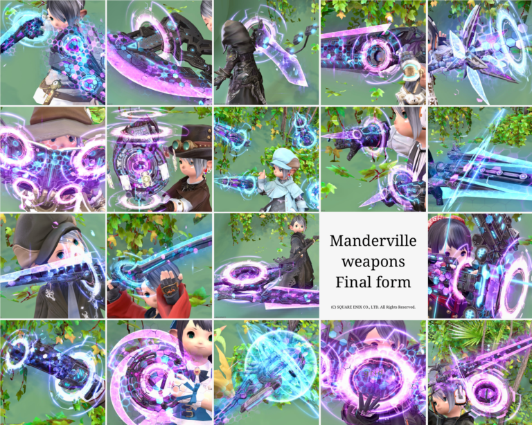Summary of all four stages of Monk's Manderville Weapon (MW)! Lalafell FF14 Blog Norirow Note 33