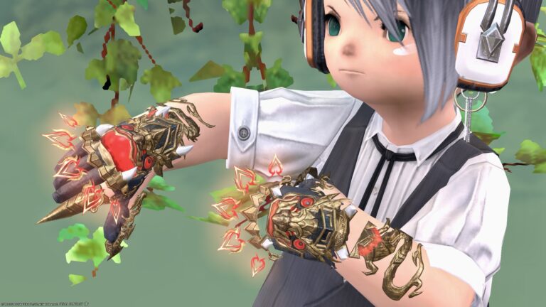 龍が火を噴く光るモンクの格闘武器『ドラゴンビアード・フィスト』 ララフェル FF14ブログ Norirow Note 40