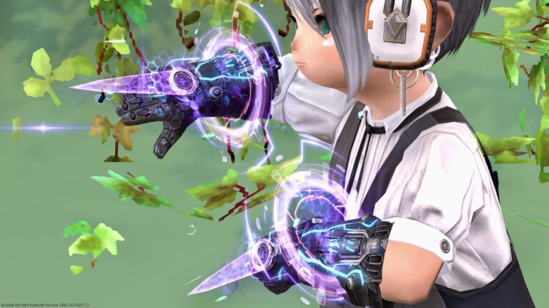 Monk's MW final form: Rocket punch with electronic blade "Mandervillous Fists" Lalafell FF14 Blog Norirow Note 42